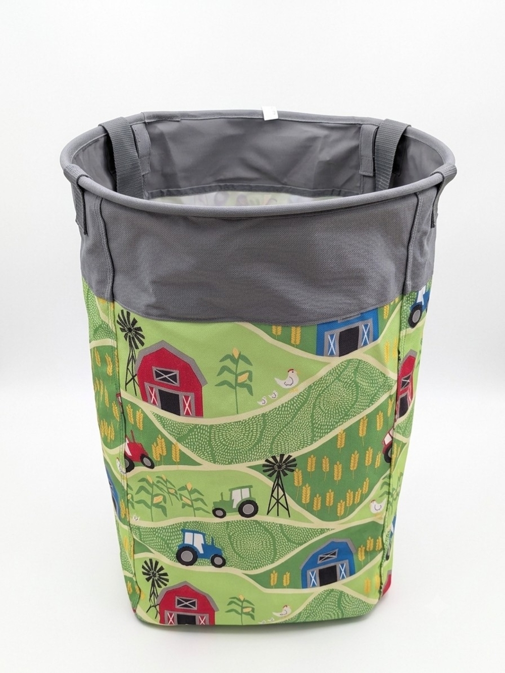 🚜 Thirty-One – Collapsible Toy & Laundry Tote (Vintage Farm Print) 🌾